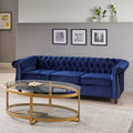 Parksley Tufted Chesterfield Velvet 3 Seater Sofa By Christopher Knight Home