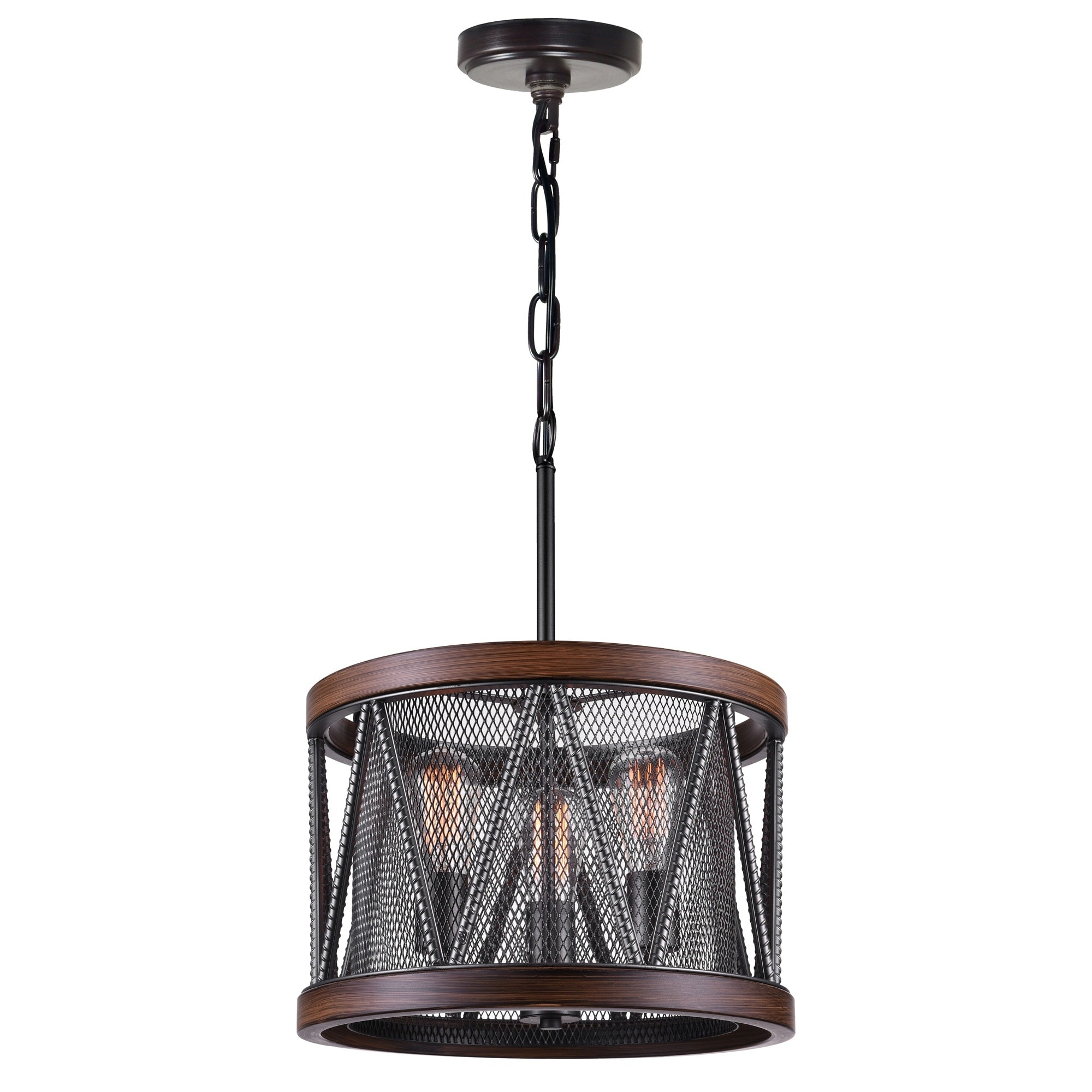 The Gray Barn Elm Tree 3 Light Chandelier With Pewter Finish