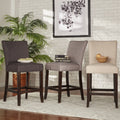 Parson Classic Linen Counter Height High Back Stools Set Of 2 By Inspire Q Bold