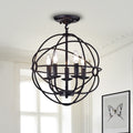 Parveen Black Metal 5 Light Chandelier