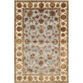 Pasargad Agra Pps 61 Hand Knotted Light Blue Ivory Silk And Wool Rug 4 X 6 4 X 6