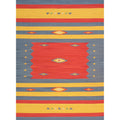Reversible Anatolian Kilim Hand Woven Cotton Rug 5 X 8 Multi 5 X 8