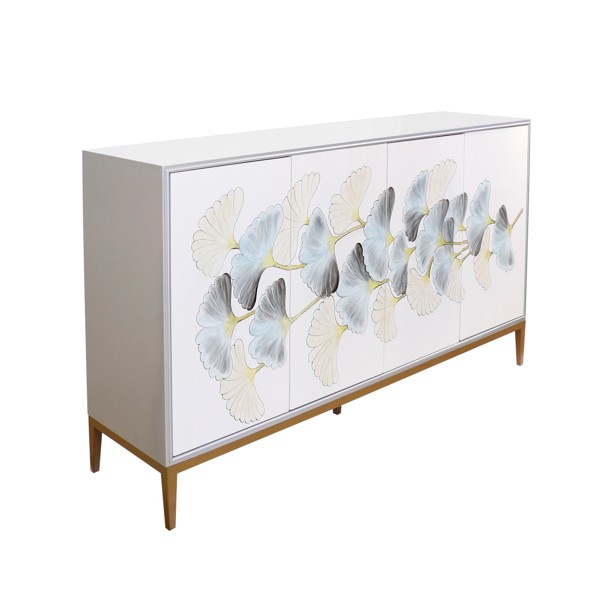 Pasargad Home Annabelle Sideboard With Bronze Metal Frame W63 Xd16 Xh36.5