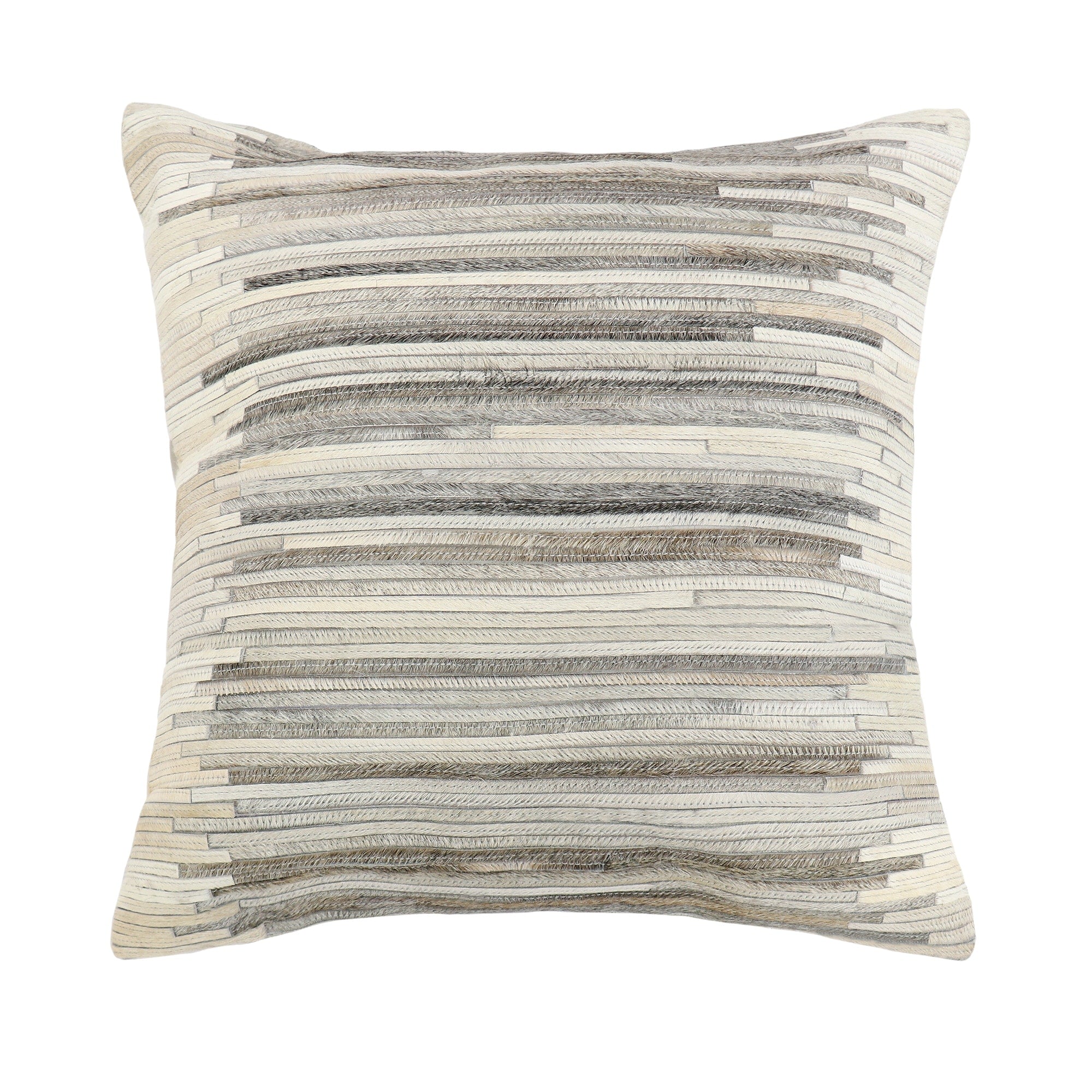Pasargad Home Cowhide Decorative Throw Pillow 18X18