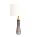 Pasargad Home Grey Marble Radiance Table Lamp White Shade With On Off Switch N A