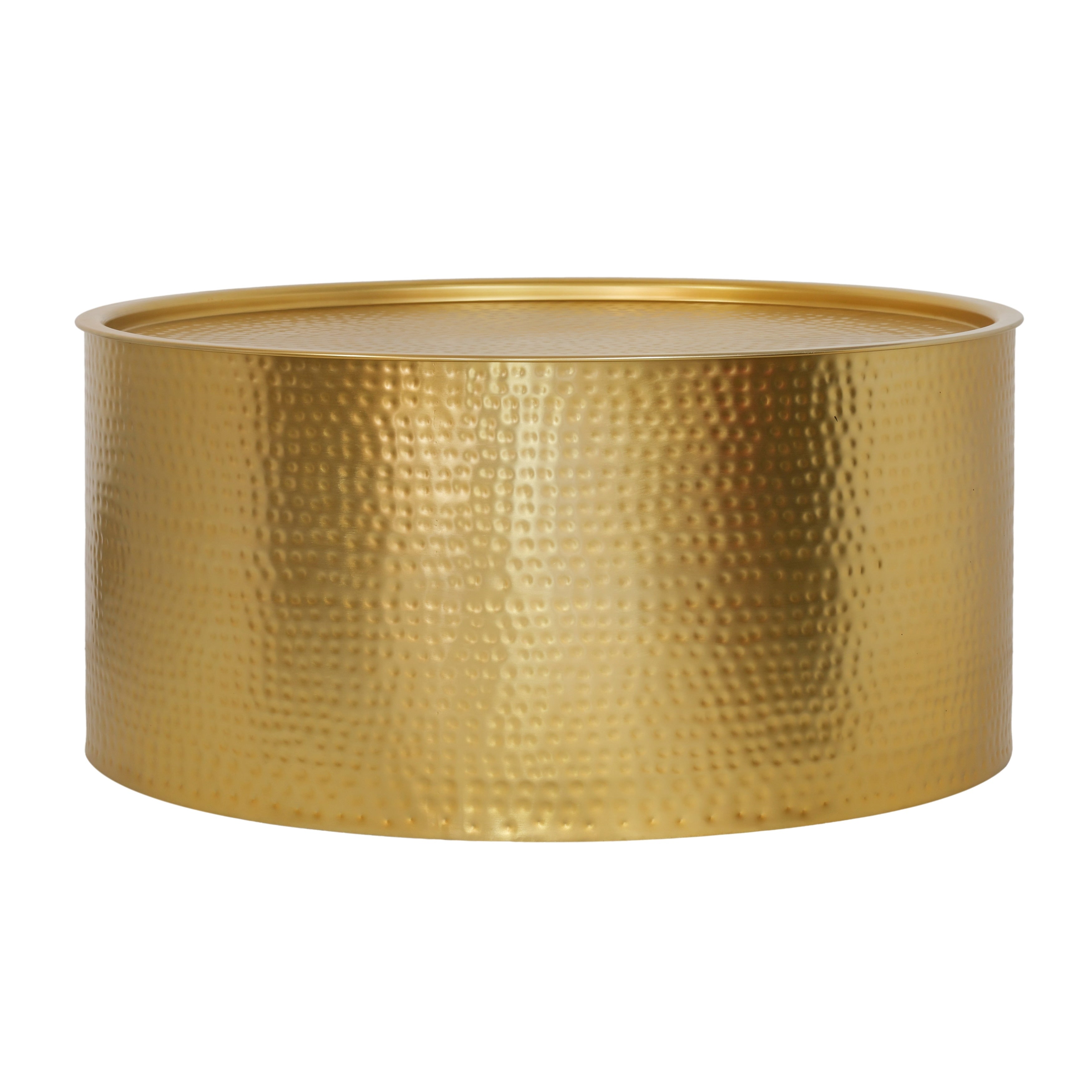 Pasargad Home Luma Round Modern Hand Forged Gold Coffee Table W34.5 X D34.5 X H16