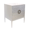 Pasargad Home Luna Nightstand With Metal Frame Silver W24 Xd20 Xh29