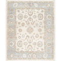 Pasargad Home Oushak Hand Knotted Ivory L.Blue Wool Area Rug 12 2 X 15 2