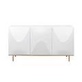 Pasargad Home Polara Modern Sideboard With Geometric Doors W63 X D16 X H35.5