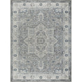 Pasargad Home Heritage Collection Power Loom L Blue Ivory Area Rug