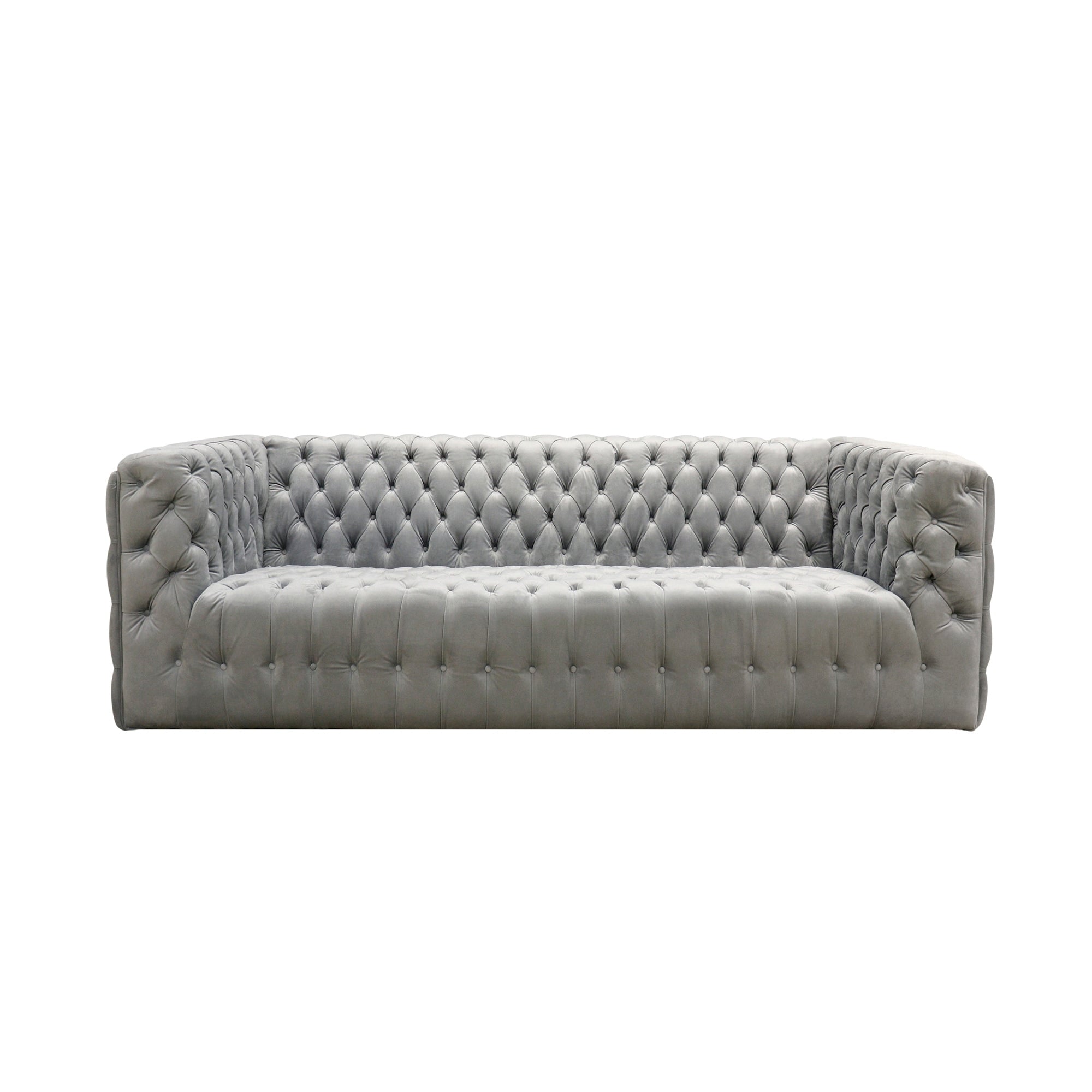 Pasargad Vicenza Collection Velvet Tufted Sofa