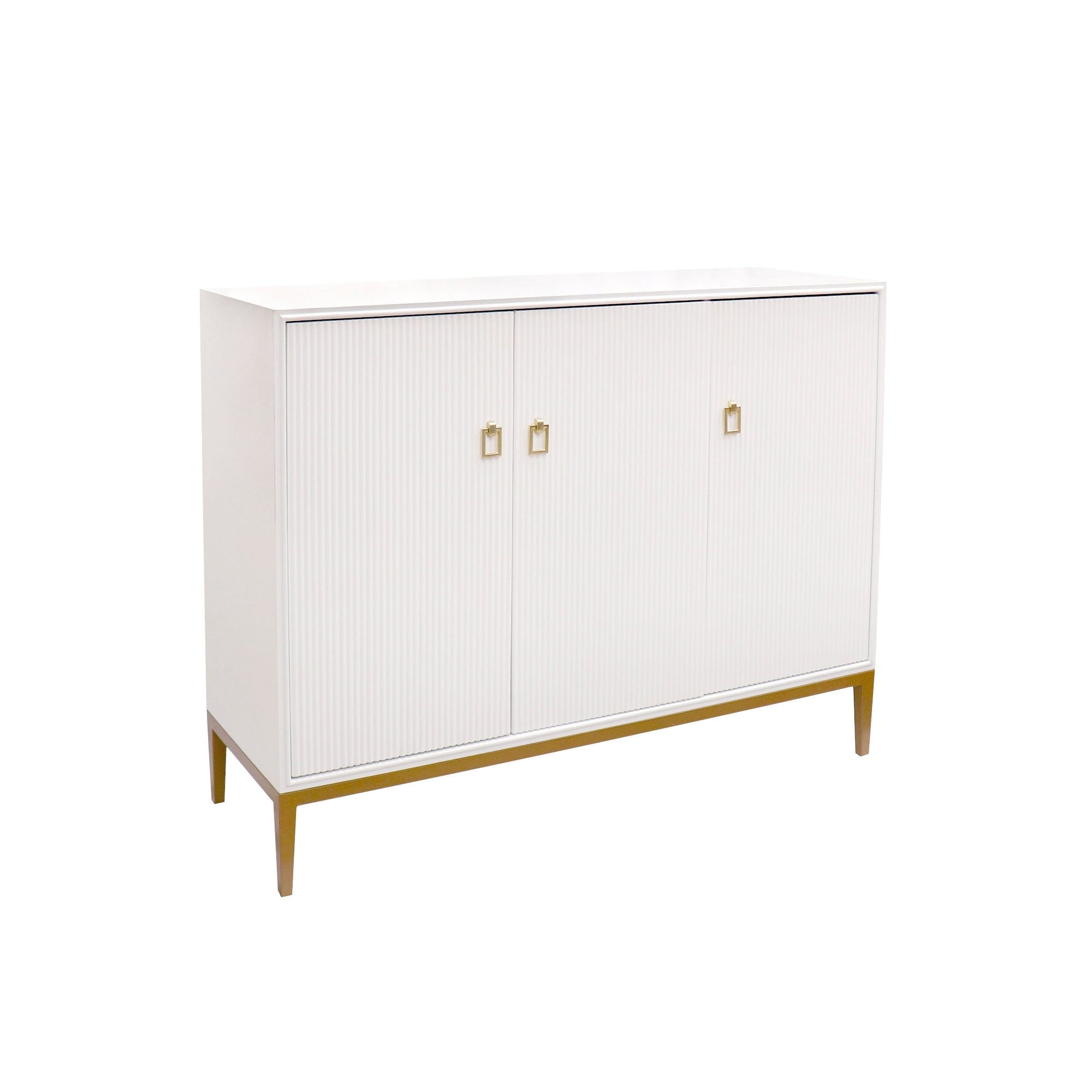 Pasargad Home Victoria Ivory Sideboard With Bronze Metal Frame