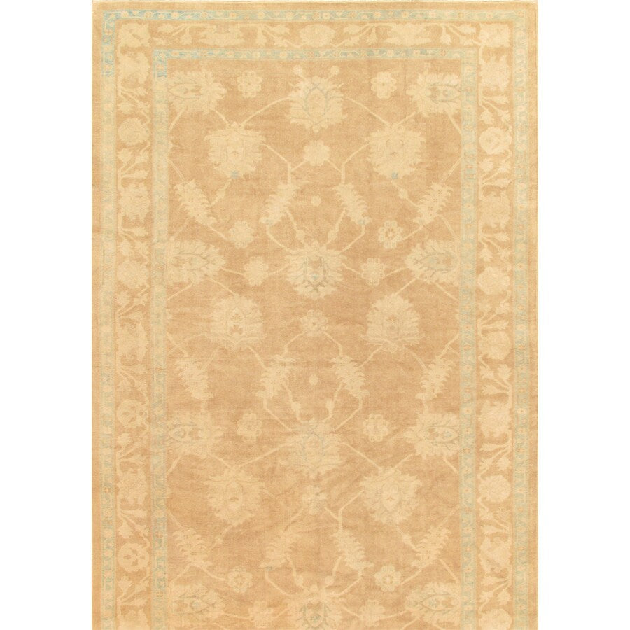 Pasargad Turkish Oushak Hand Knotted L.Brown Wool Rug 10 X 19