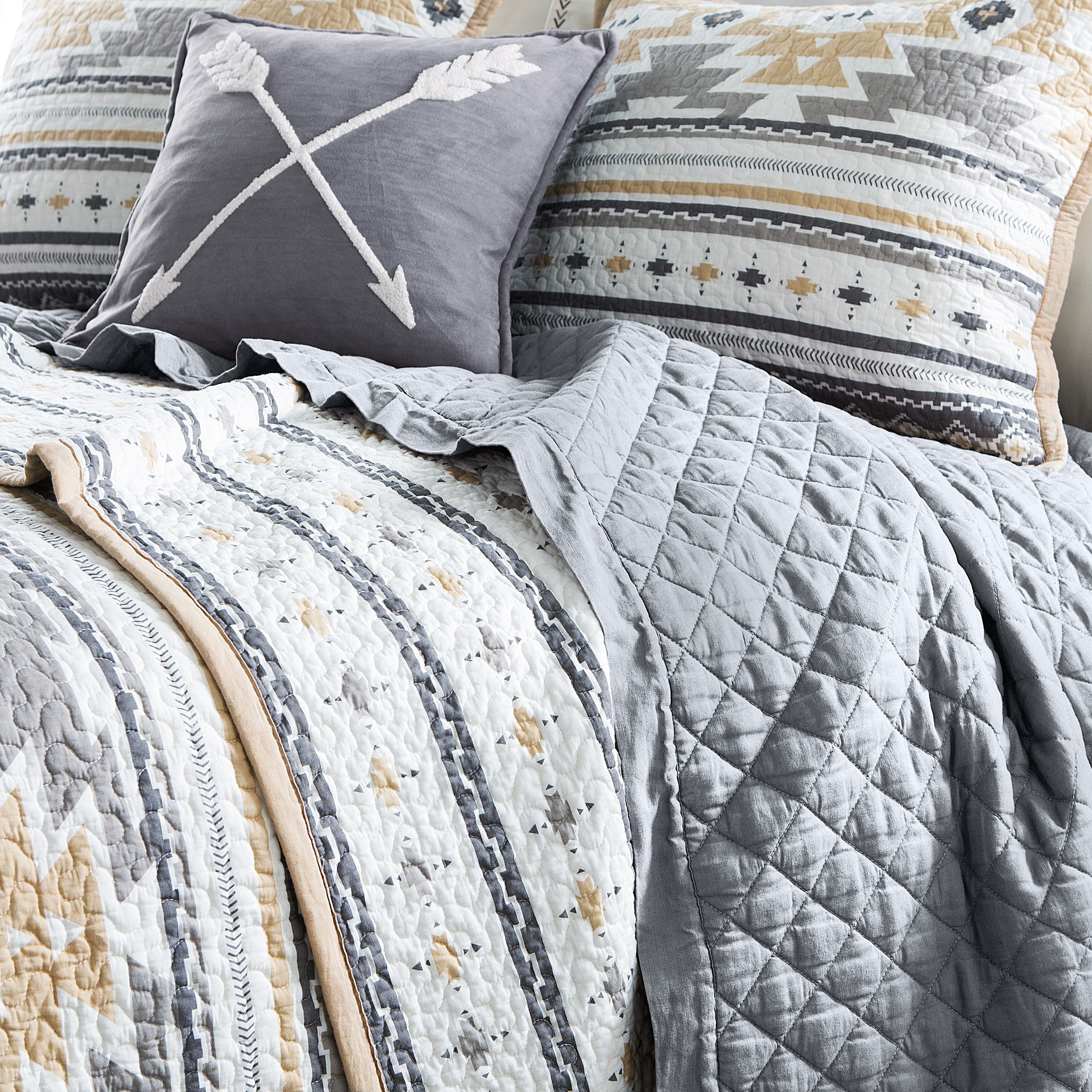 Hiend Accents 3 Pc Desert Sage Quilt Set
