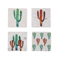 Hiend Accents Bright Cactus Coasters Set Of 4