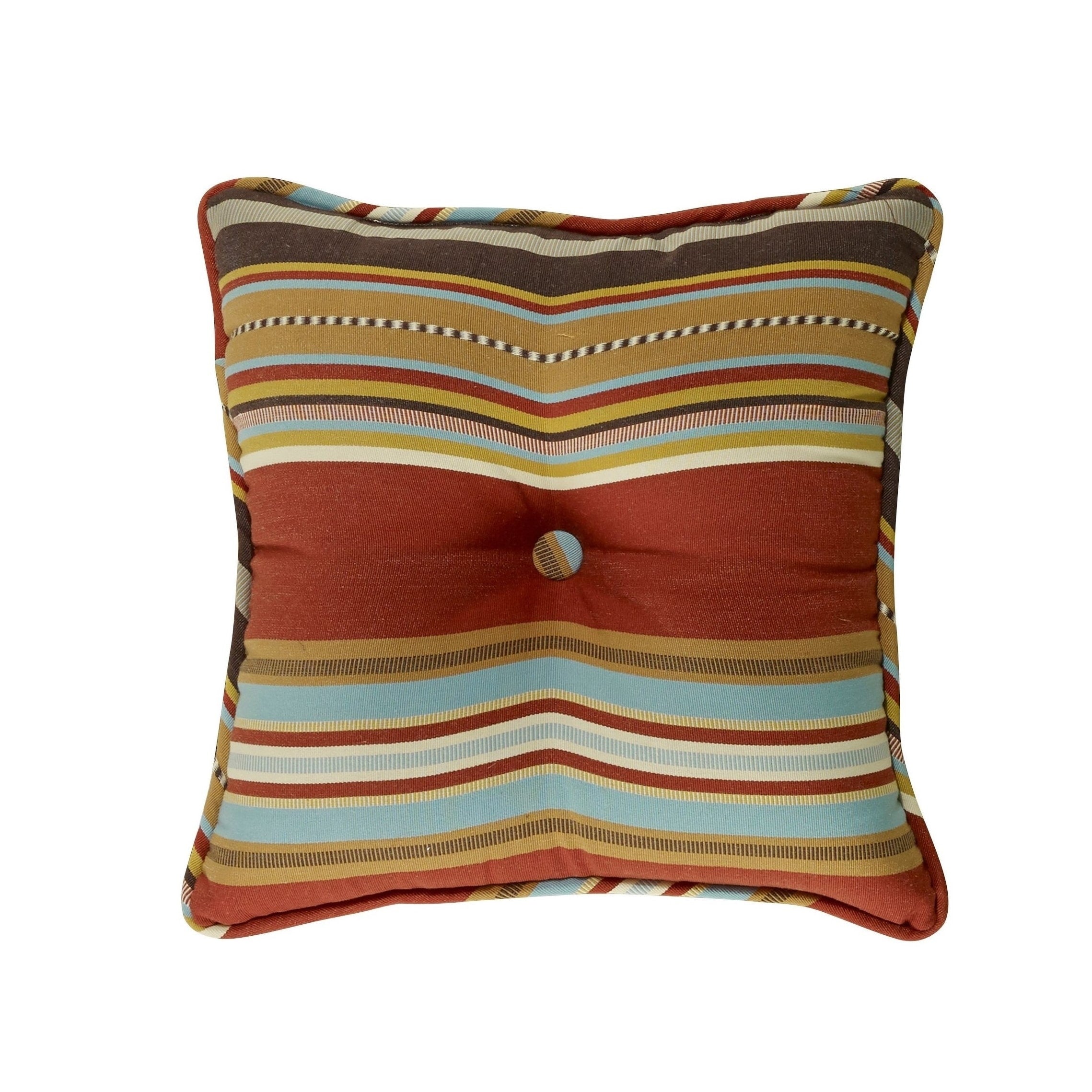 Striped 18 Inch Tufted Pillow