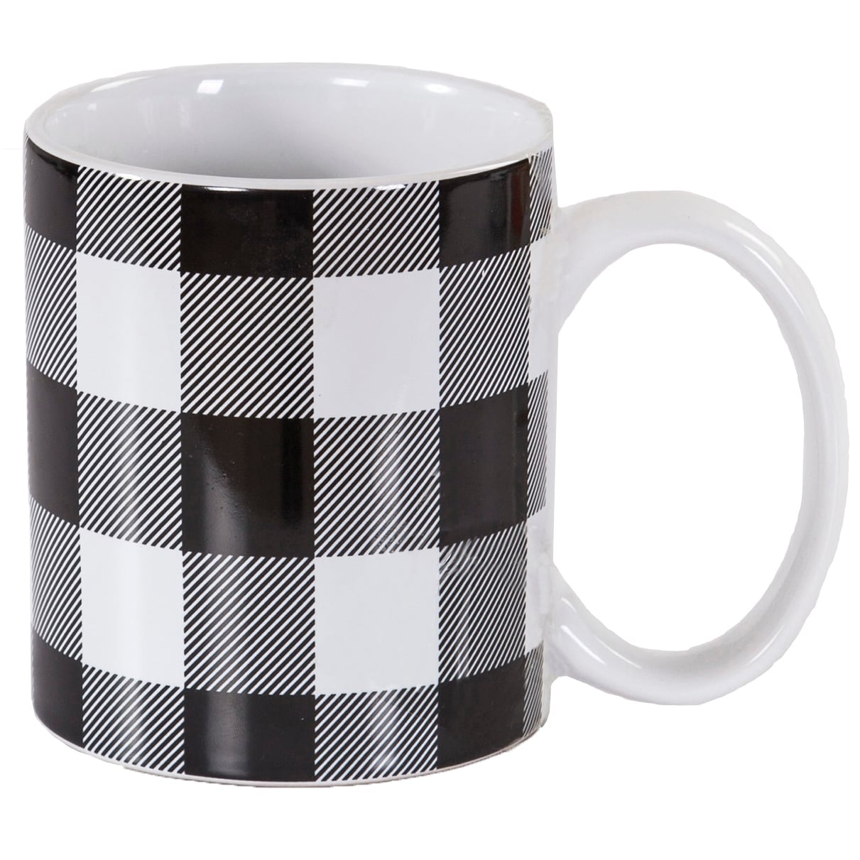 Hiend Accents Farmhouse Buffalo Check 4 Piece Mug Set