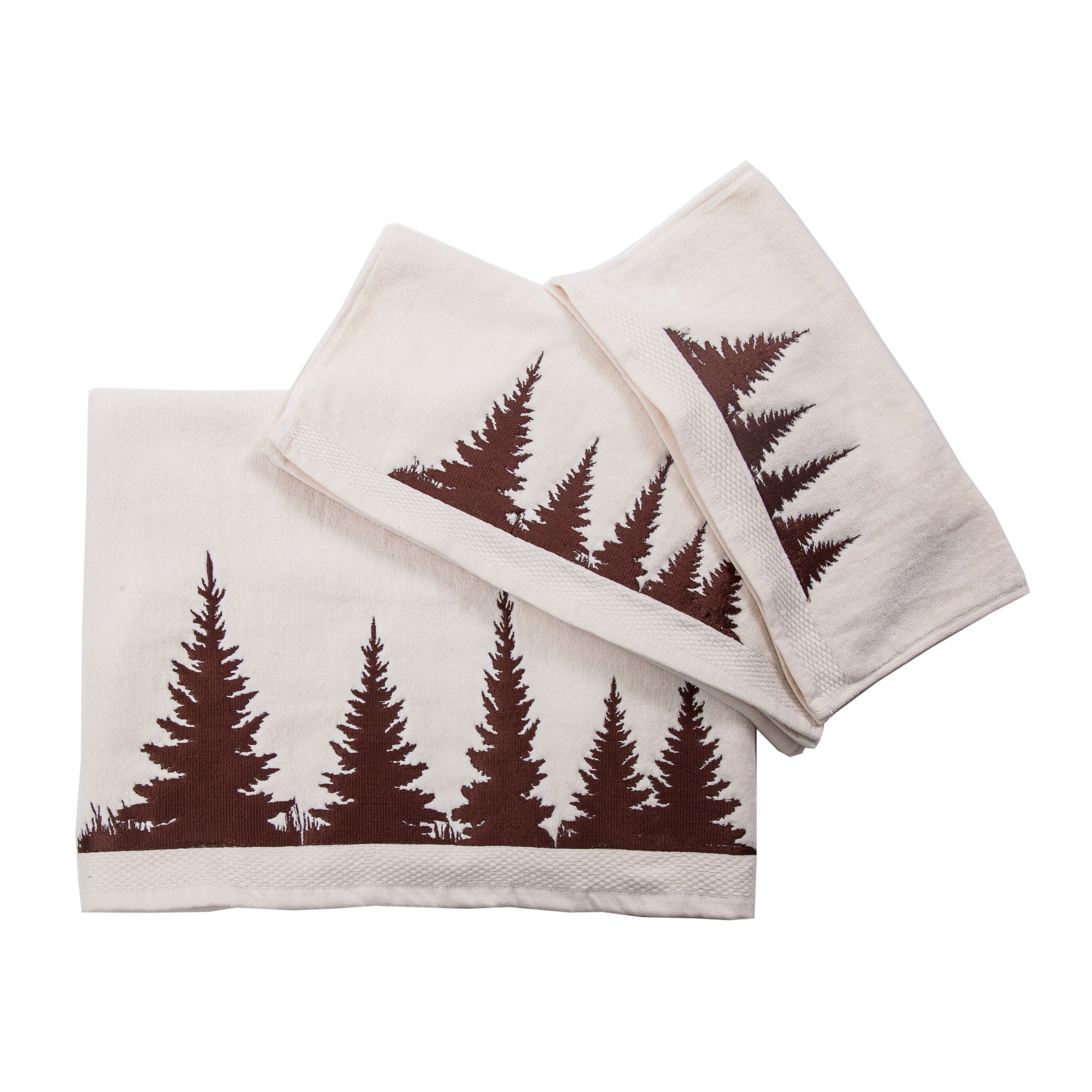 3 Pc Towel Set Clearwater Pines 3 Pc Mocha