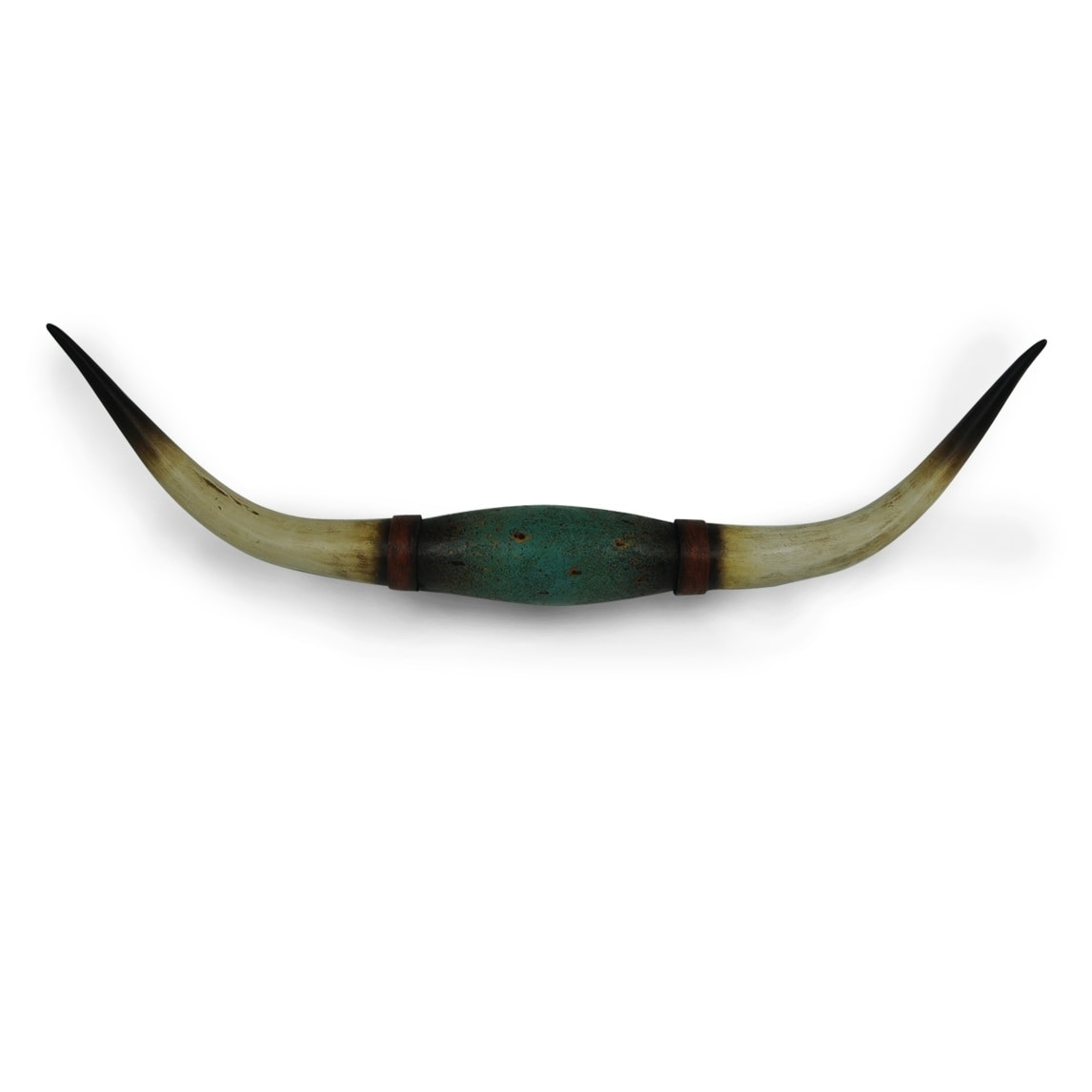 Hiend Accents Teal Longhorn Wall Hanging 36 X9