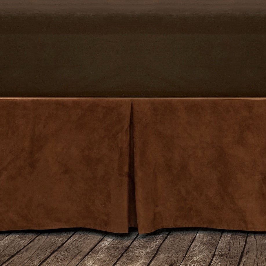 Hiend Accents Copper Microfiber Suede Bedskirt