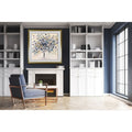 Past Autumn Custom Framed Print Blue White Grey Yellow Green Silver Gold
