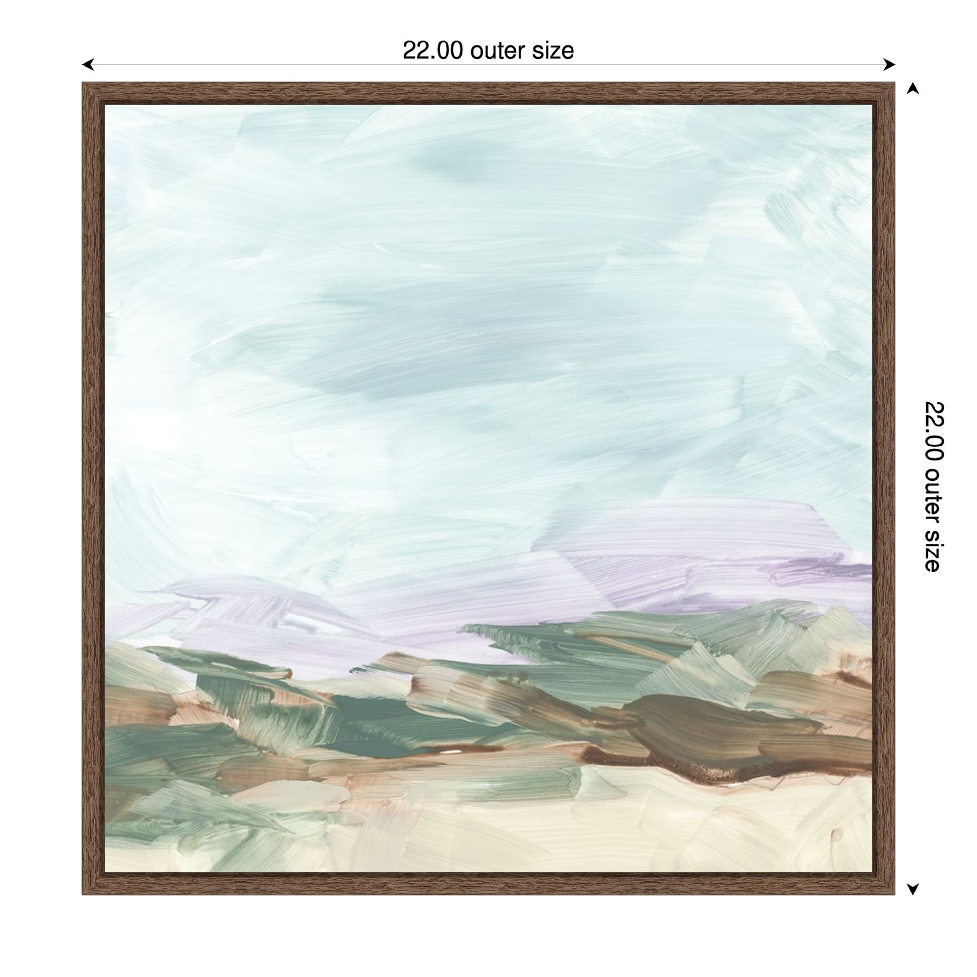 Pastel Flatlands Ii By June Erica Vess Framed Canvas Wall Art Print