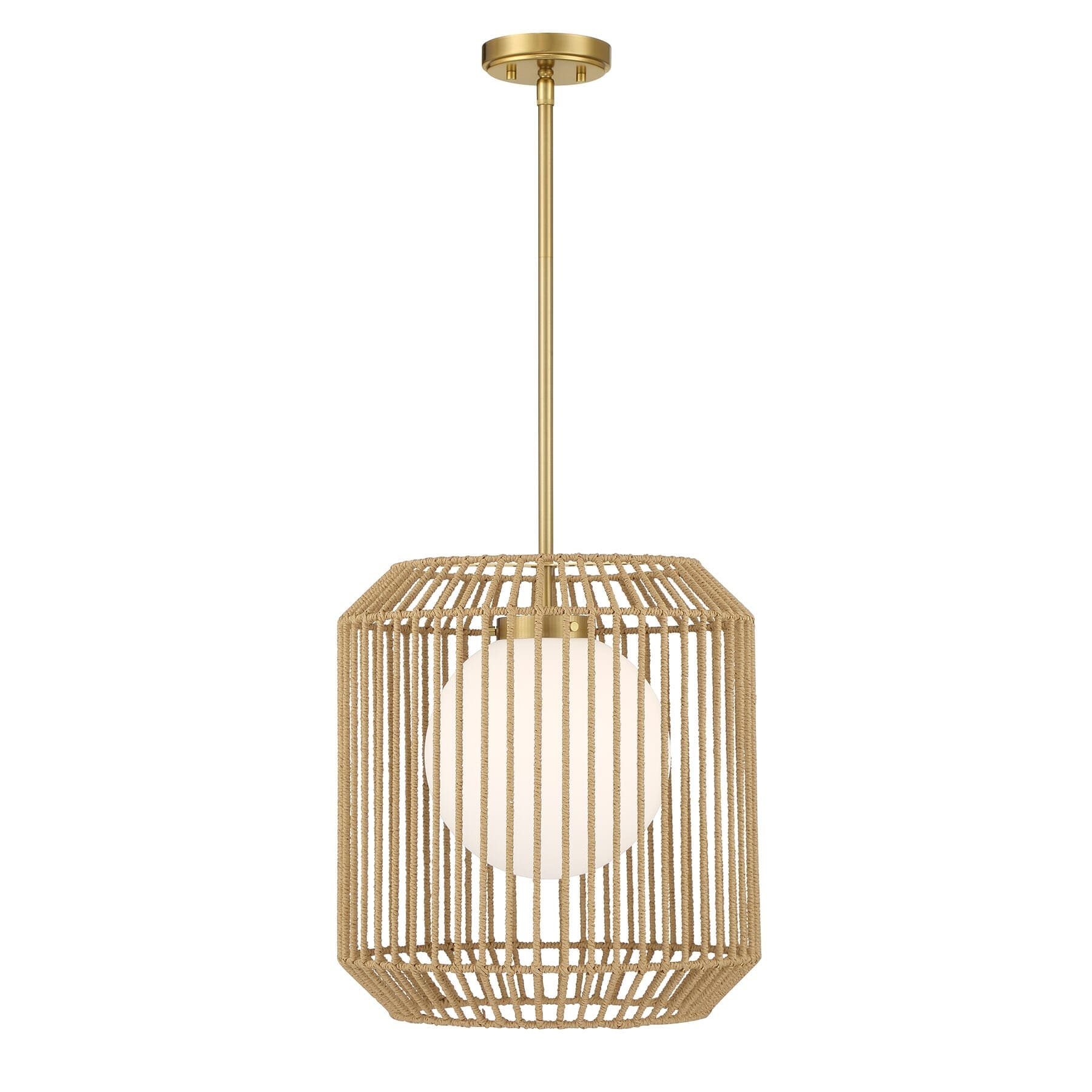 Pastis 1 Light Pendant In Warm Brass