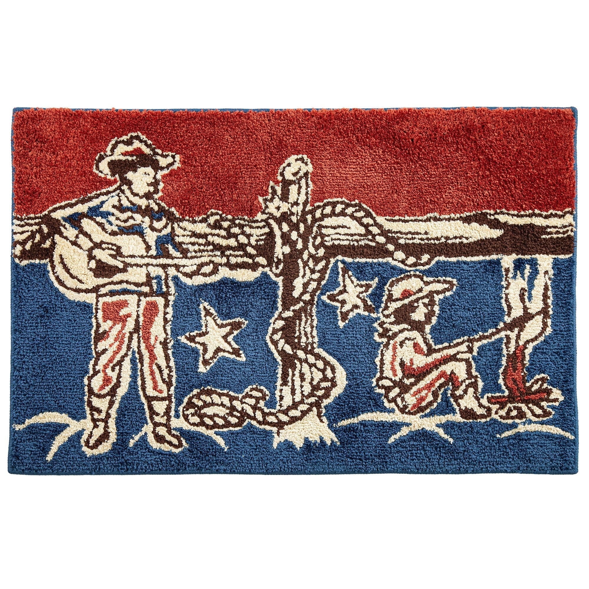 Tasha Polizzi For Paseo Road Patchwork Bandana Strumming Cowboy Jacquard Bath Kitchen Rug 24 X 36