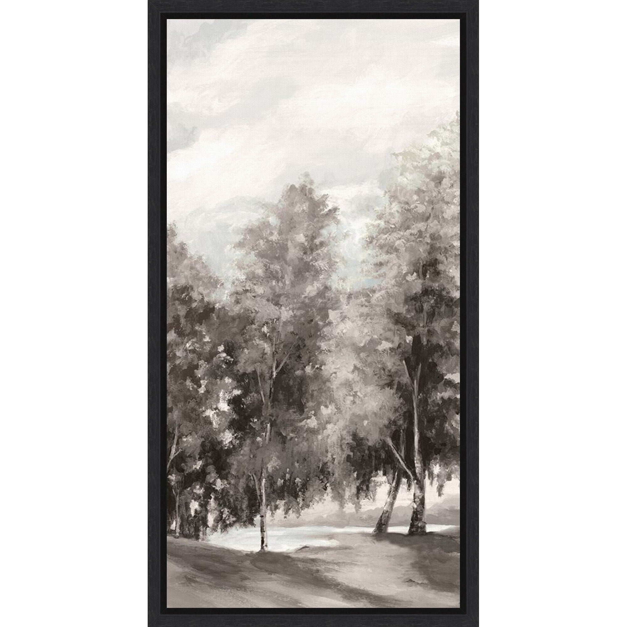 Pathway Through Tranquil Trees Ii By Pi Studio Framed Canvas Wall Art