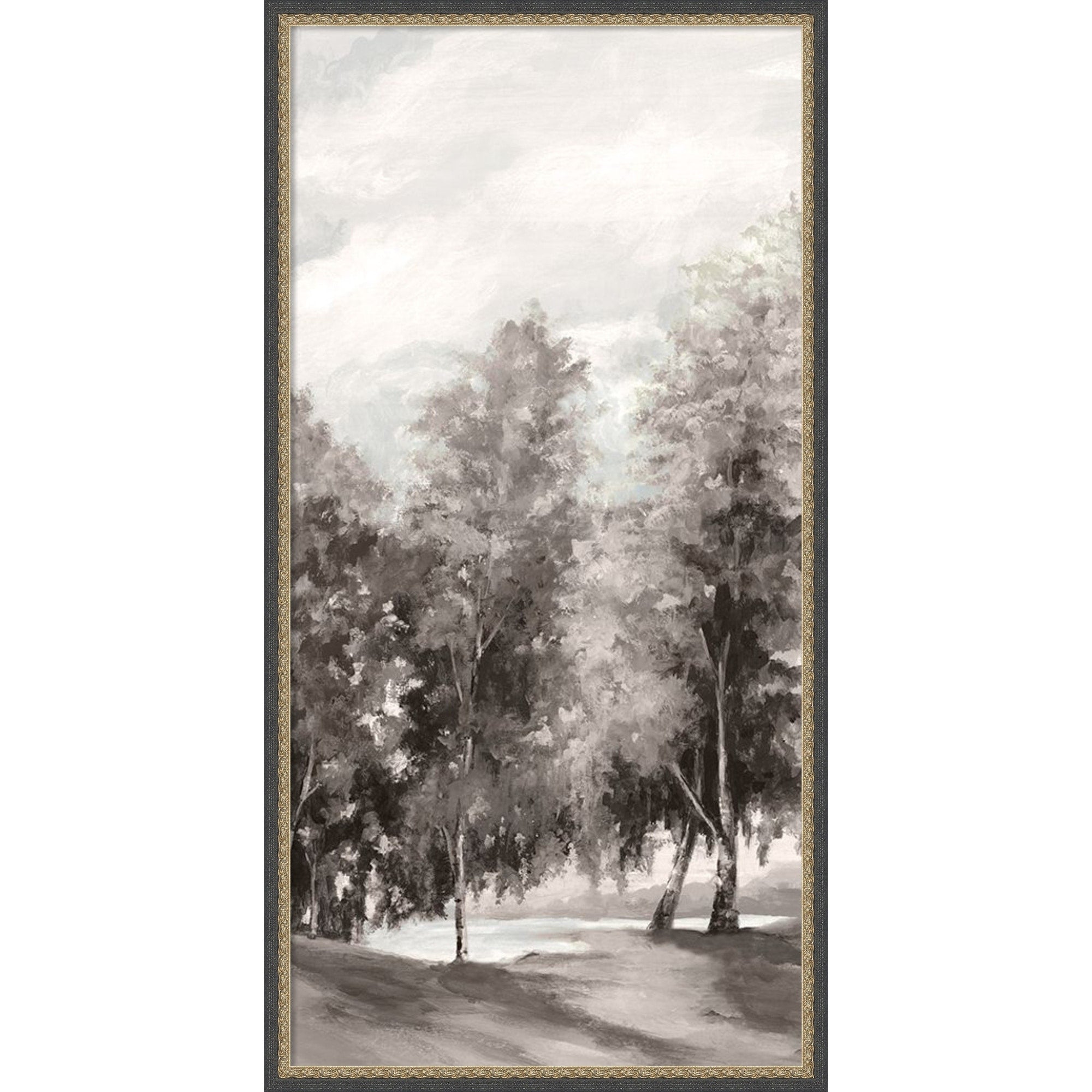 Pathway Through Tranquil Trees Ii By Pi Studio Framed Mounted Canvas Wall Art Print