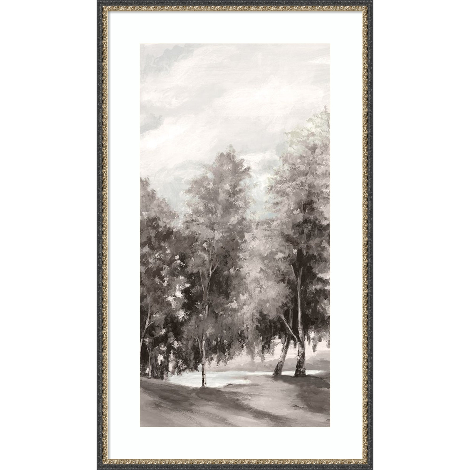 Pathway Through Tranquil Trees Ii By Pi Studio Wood Framed Wall Art Print