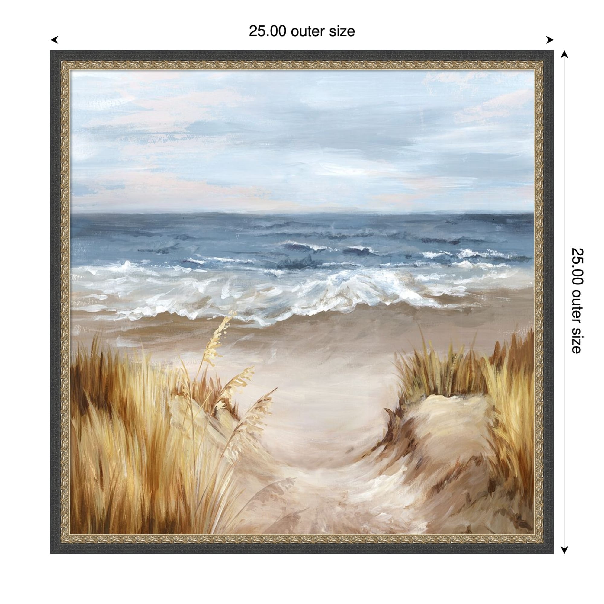 Pathway To The Oceans Edge By Pi Studio Framed Mounted Canvas Wall Art Print