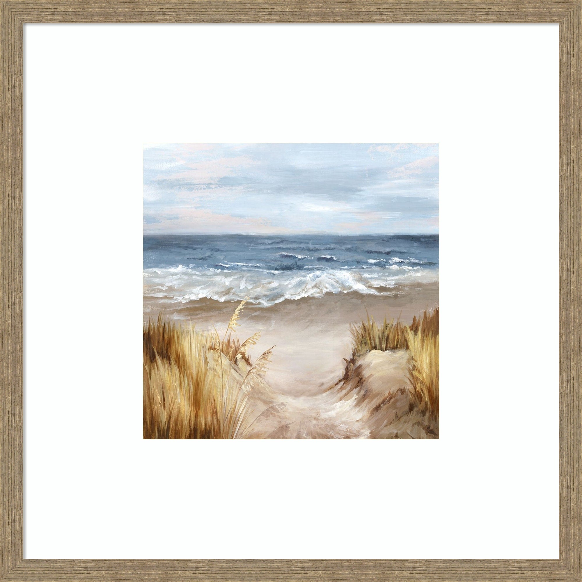 Pathway To The Oceans Edge By Pi Studio Wood Framed Wall Art Print