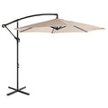 Patio 10Ft Round Cantilever Umbrella With Waterproof Polyester Outdoor Sun Shade