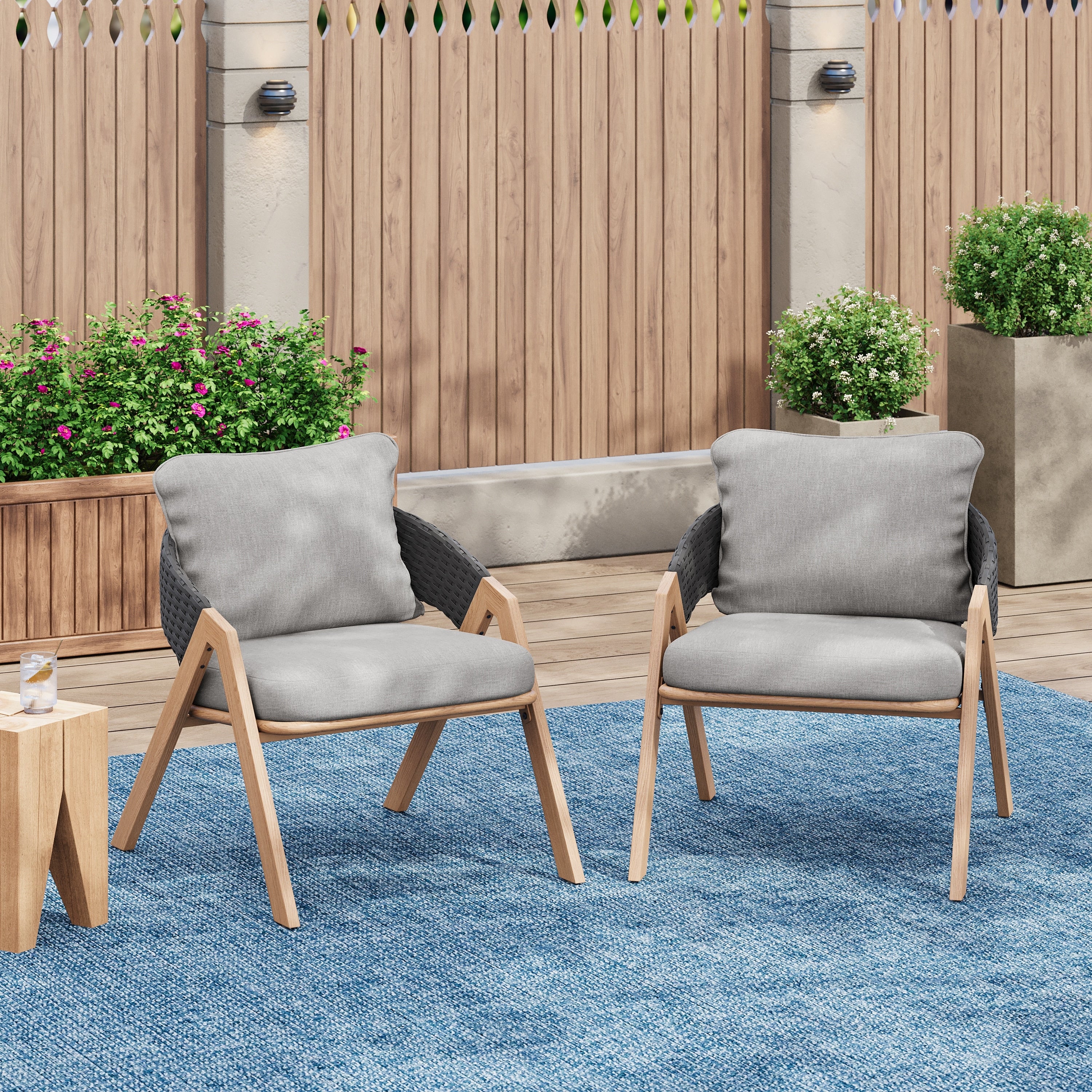 Patio Chairs Reception Chair Side Chair With Removable Cushions Club Chair Dining Chair Leisure Chair