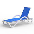 Patio Chaise Lounge Adjustable Aluminum Pool Lounge Chairs With Arm All Weather Pool Chairs For Outside 1 Lounge Chair