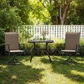 Patio Dining Chairs Set Of 2 Swivel Outdoor Chair With Paded Textilene Fabric All Weather Outdoor Seats Ergonomic Comfort