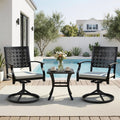 Patio Dining Chairs Outdoor Metal Chairs With Armrests Chair Set With Cushions 2 Piece Set Suitable For Patios And Gardens