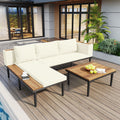 Patio Furniture Set With Removable Cushions And Coffee Table