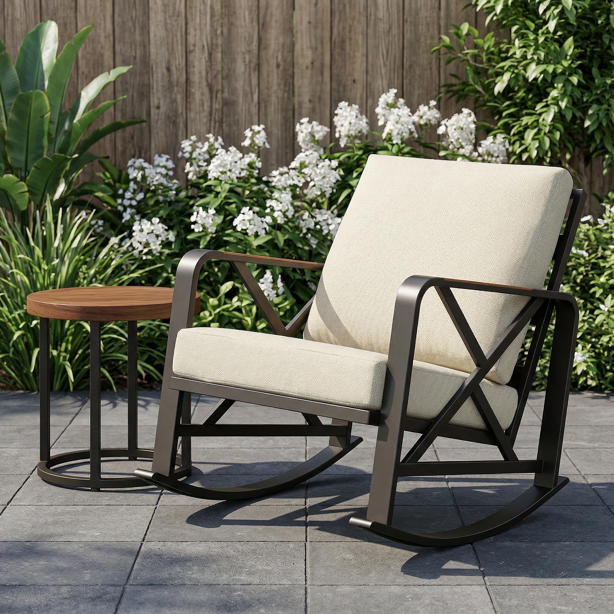 Patio Rocker With Cushions