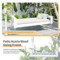 Patio Twin Size Porch Swing Bed Seating With Hemp Ropes