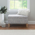 Patrice Stone Upholstered Storage Ottoman