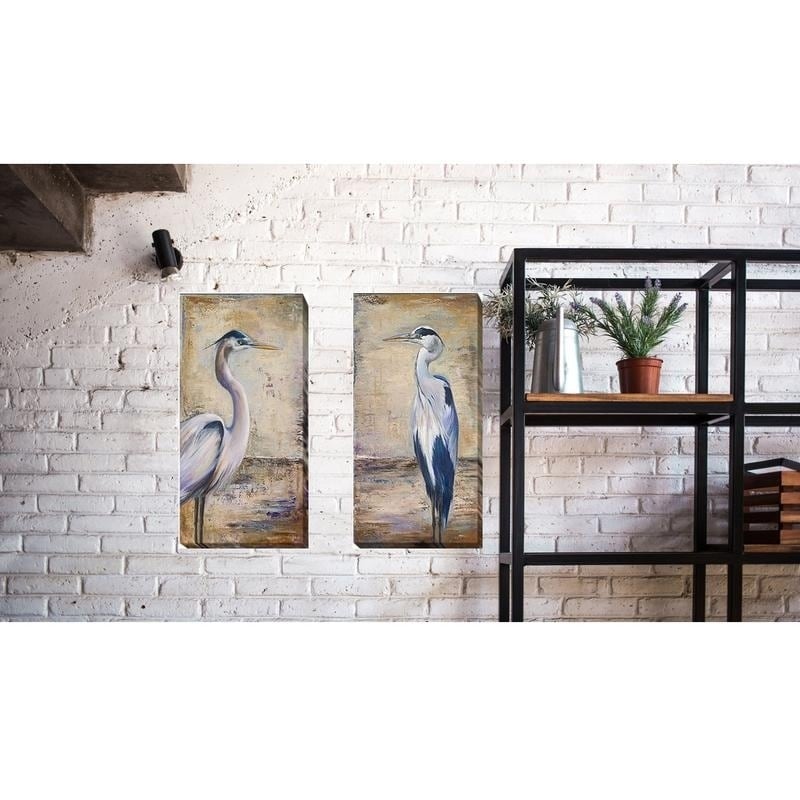 Patricia Pinto Blue Heron I And Ii 2 Piece Canvas Art Set