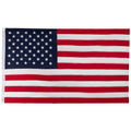 Red And Blue Patriotic Embroidered American Flag With Grommets 3 X 5