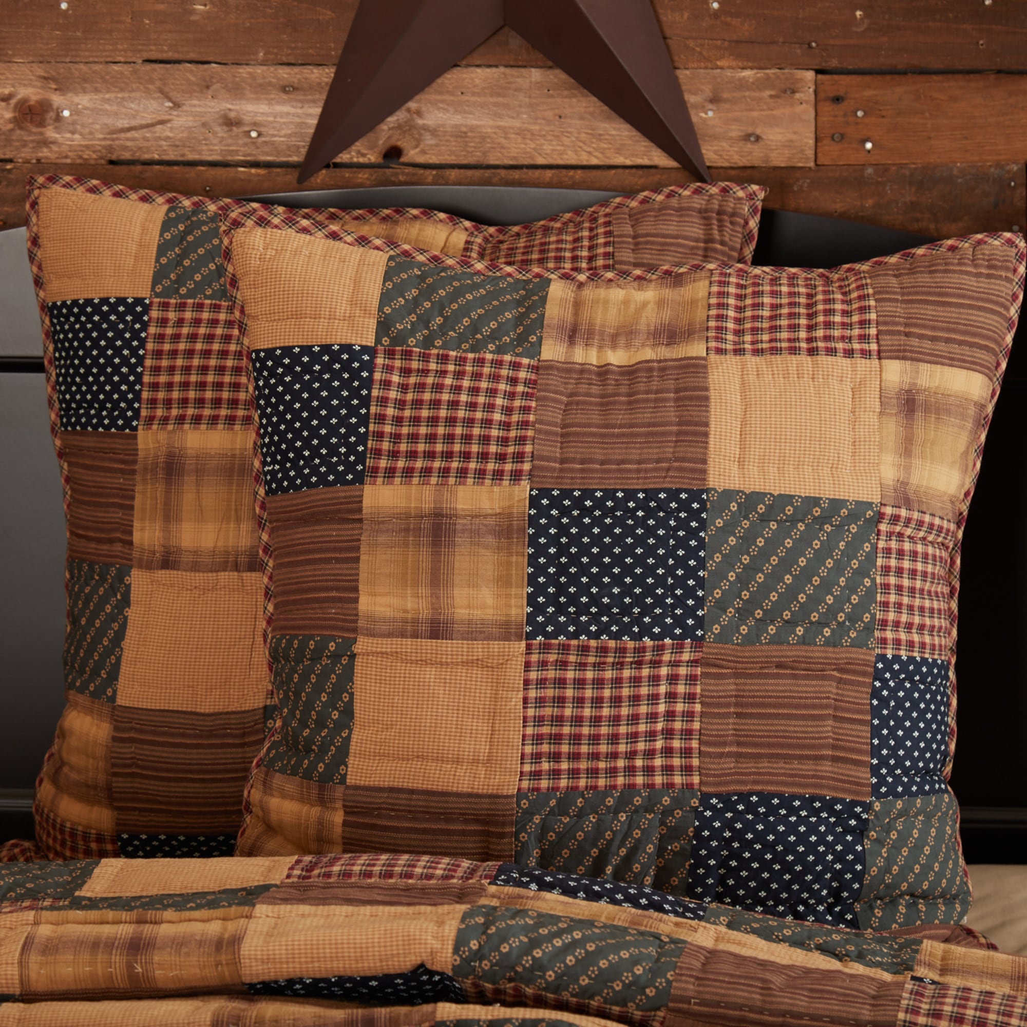Patriotic Patch Euro Sham Quilted