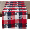 Saro Lifestyle Checkered Stars Design Table Runner