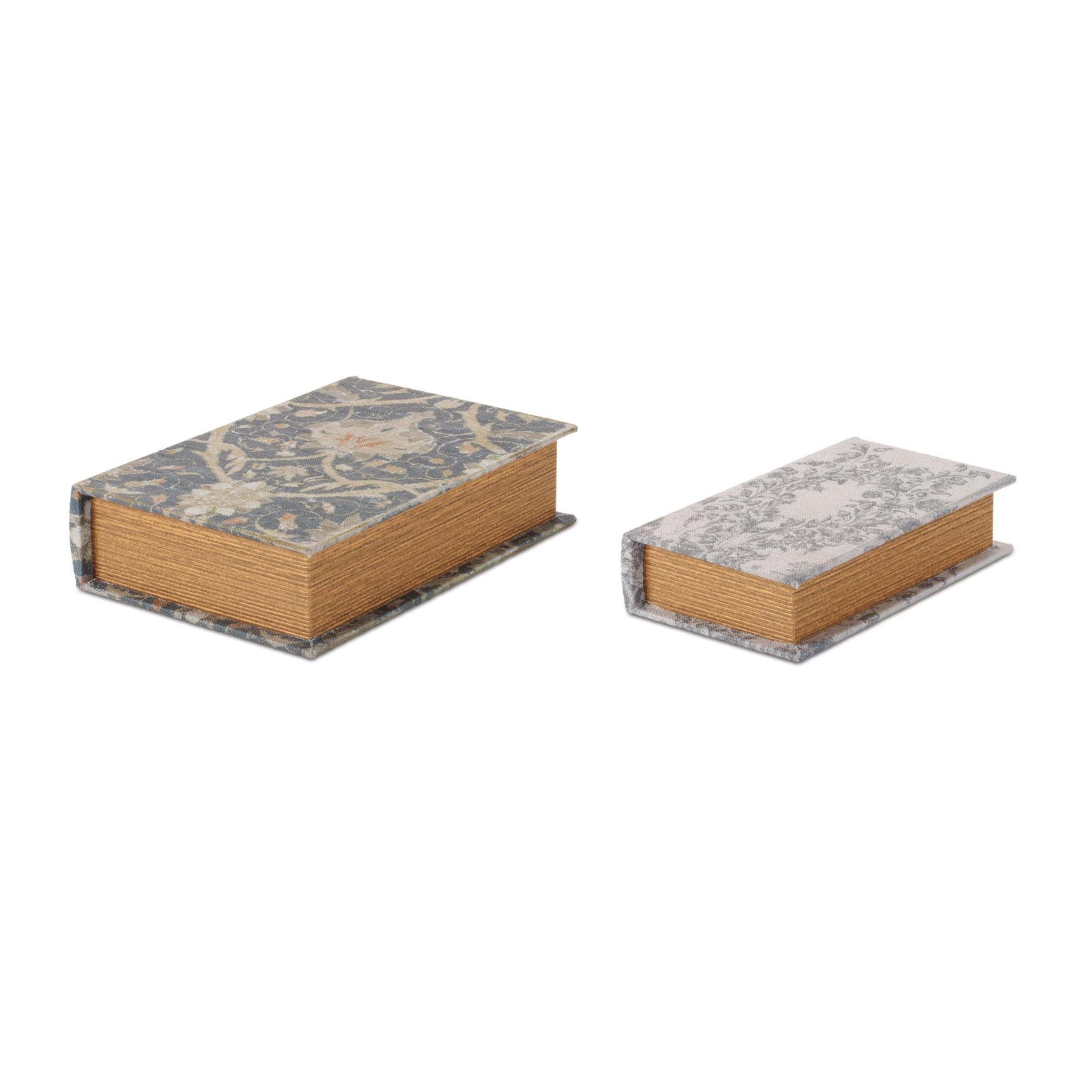 Patterned Decorative Book Box Set Of 2