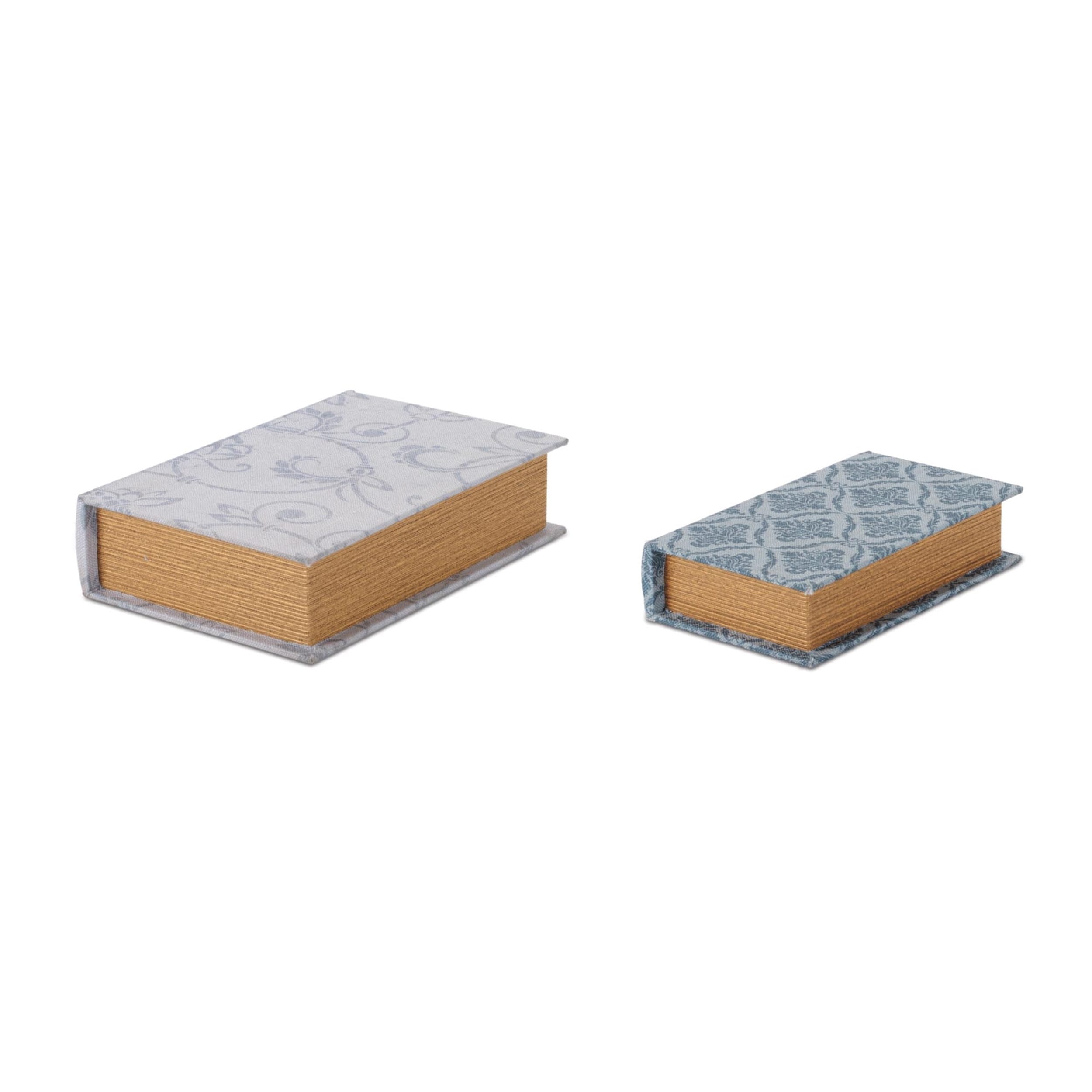 Patterned Decorative Book Box Set Of 2