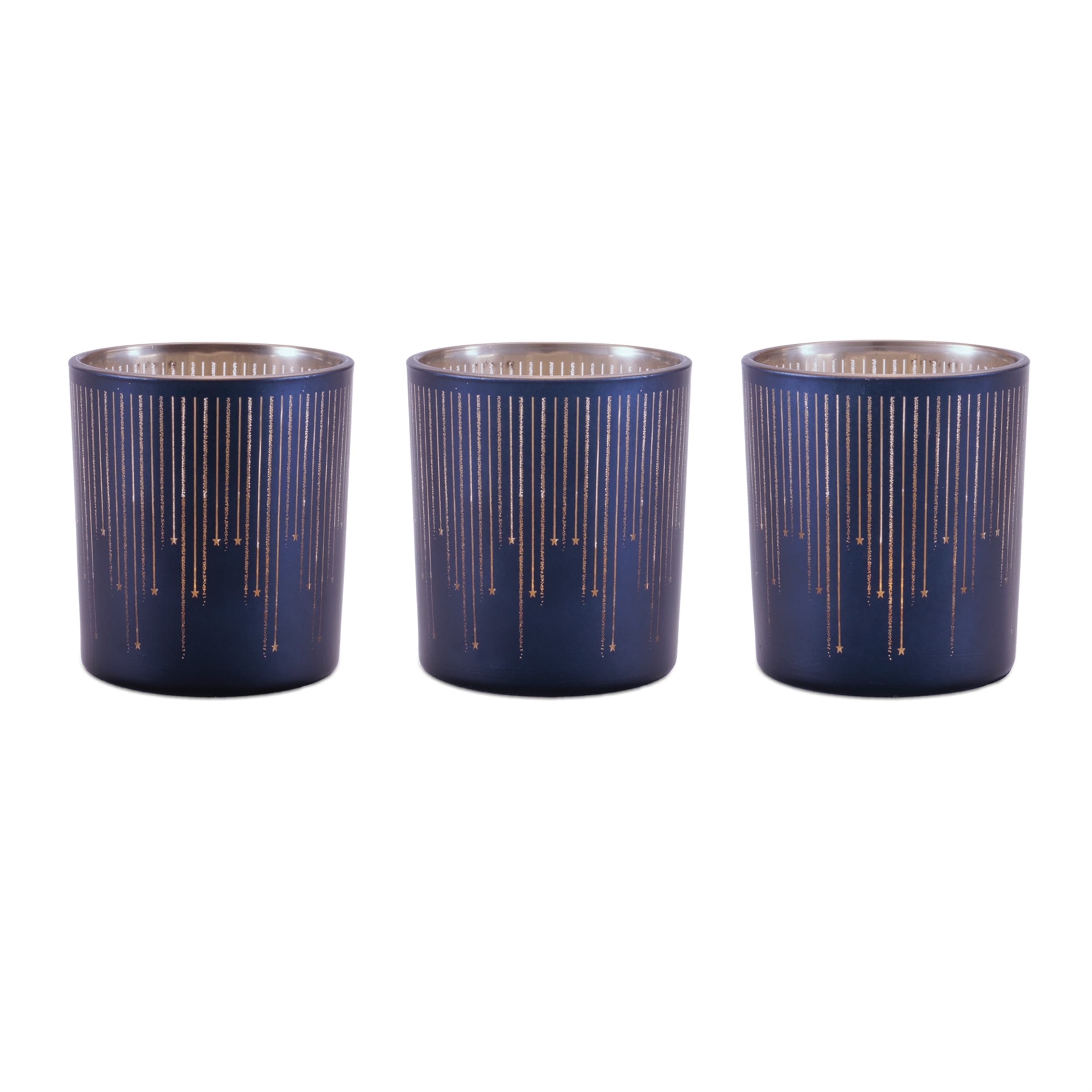 Patterned Glass Votive Holder Set Of 3