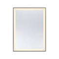 Paulding Led Rectangle Frontlit Mirror With Black Frame
